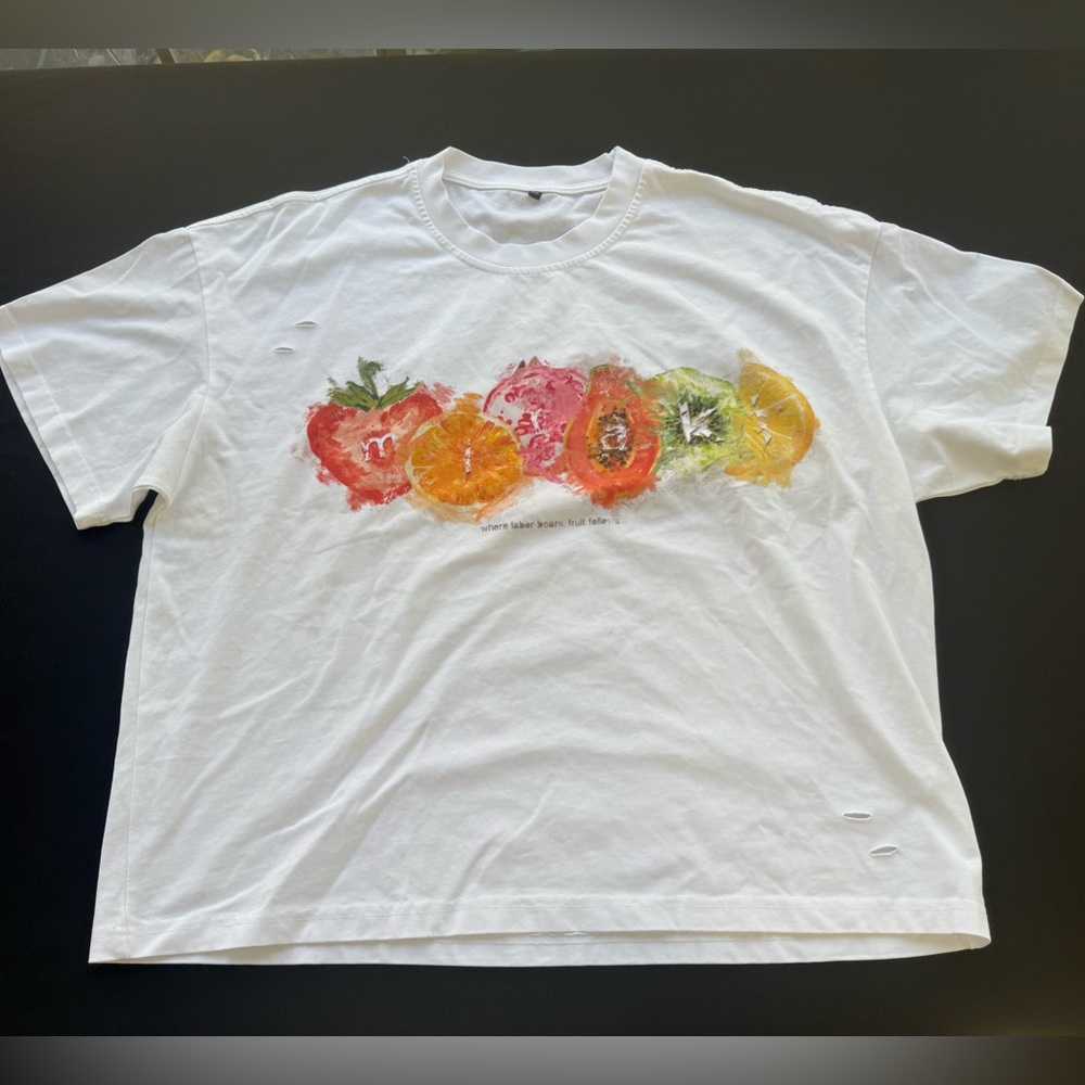 Men Graphic Cropped Tee